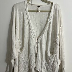 Free People White Cardigan